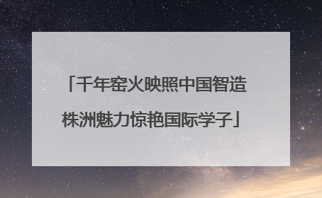 千年窑火映照中国智造 株洲魅力惊艳国际学子