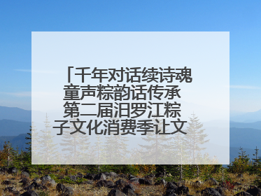 千年对话续诗魂 童声粽韵话传承 第二届汨罗江粽子文化消费季让文化“活”在当下