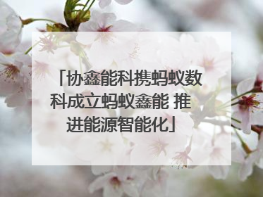 协鑫能科携蚂蚁数科成立蚂蚁鑫能 推进能源智能化