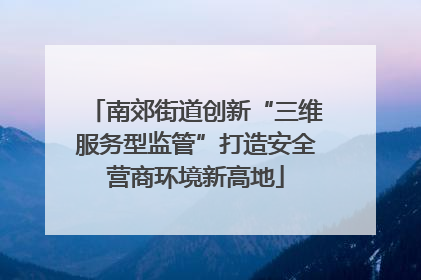 南郊街道创新“三维服务型监管”打造安全营商环境新高地