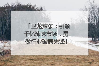 卫龙辣条：引领千亿辣味市场，勇做行业破局先锋