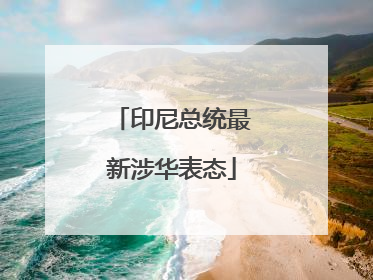 印尼总统最新涉华表态