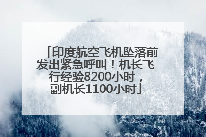 印度航空飞机坠落前发出紧急呼叫！机长飞行经验8200小时，副机长1100小时