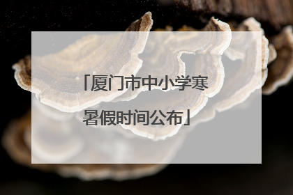 厦门市中小学寒暑假时间公布