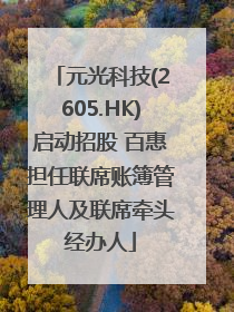 元光科技(2605.HK)启动招股 百惠担任联席账簿管理人及联席牵头经办人