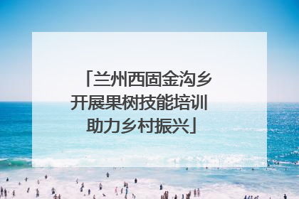兰州西固金沟乡开展果树技能培训 助力乡村振兴