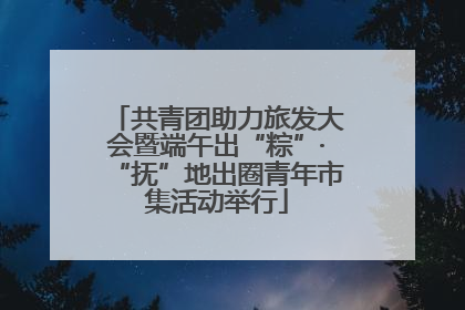 共青团助力旅发大会暨端午出“粽”·“抚”地出圈青年市集活动举行
