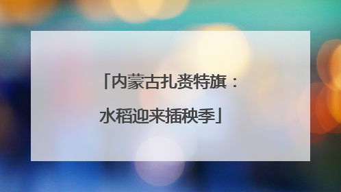内蒙古扎赉特旗：水稻迎来插秧季