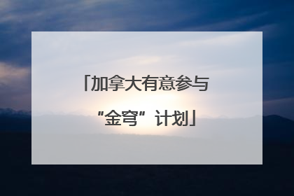 加拿大有意参与“金穹”计划