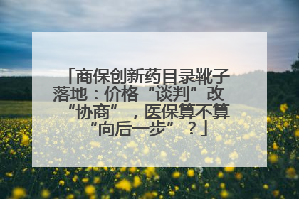 商保创新药目录靴子落地：价格“谈判”改“协商”，医保算不算“向后一步”？