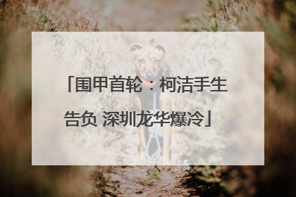 围甲首轮：柯洁手生告负 深圳龙华爆冷