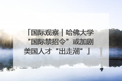 国际观察｜哈佛大学“国际禁招令”或加剧美国人才“出走潮”