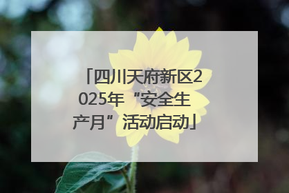 四川天府新区2025年“安全生产月”活动启动