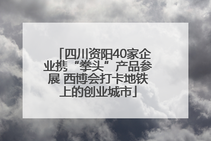 四川资阳40家企业携“拳头”产品参展 西博会打卡地铁上的创业城市