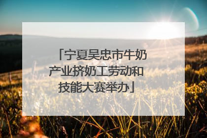 宁夏吴忠市牛奶产业挤奶工劳动和技能大赛举办