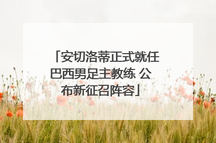 安切洛蒂正式就任巴西男足主教练 公布新征召阵容