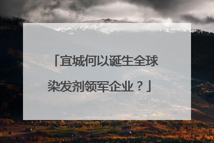 宜城何以诞生全球染发剂领军企业？