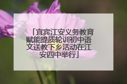 宜宾江安义务教育赋能提质轮训初中语文送教下乡活动在江安四中举行