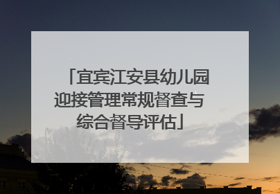 宜宾江安县幼儿园迎接管理常规督查与综合督导评估
