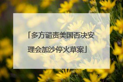 多方谴责美国否决安理会加沙停火草案