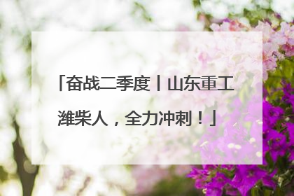奋战二季度丨山东重工潍柴人，全力冲刺！