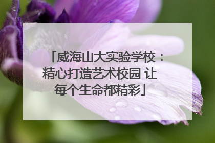 威海山大实验学校：精心打造艺术校园 让每个生命都精彩