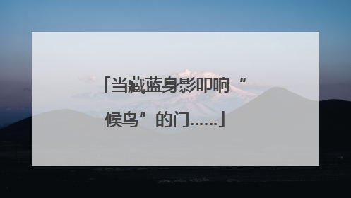 当藏蓝身影叩响“候鸟”的门……