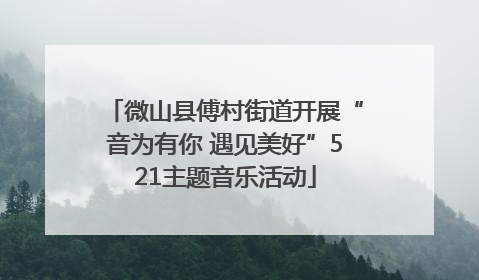 微山县傅村街道开展“音为有你 遇见美好”521主题音乐活动