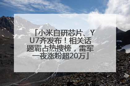 小米自研芯片、YU7齐发布！相关话题霸占热搜榜，雷军一夜涨粉超20万