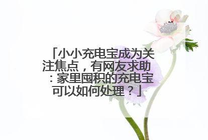 小小充电宝成为关注焦点，有网友求助：家里囤积的充电宝可以如何处理？