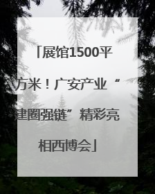 展馆1500平方米！广安产业“建圈强链”精彩亮相西博会