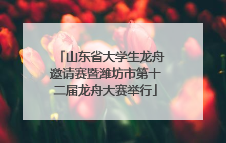 山东省大学生龙舟邀请赛暨潍坊市第十二届龙舟大赛举行