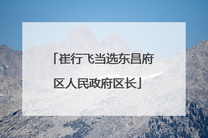 崔行飞当选东昌府区人民政府区长