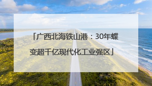 广西北海铁山港：30年蝶变超千亿现代化工业强区