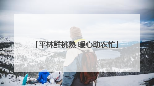 平林鲜桃熟 暖心助农忙