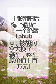 张朝阳后悔“退货”！一个绝版Labubu，被胡润拿去换了一辆车，整车原价值上百万元