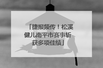 捷报频传！松溪健儿南平市赛事斩获多项佳绩