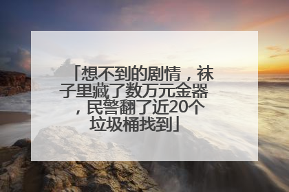 想不到的剧情，袜子里藏了数万元金器，民警翻了近20个垃圾桶找到