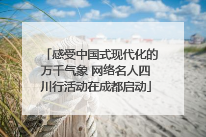感受中国式现代化的万千气象 网络名人四川行活动在成都启动