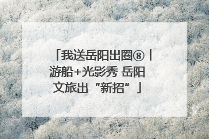 我送岳阳出圈⑧丨游船+光影秀 岳阳文旅出“新招”