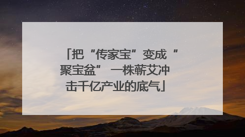 把“传家宝”变成“聚宝盆” 一株蕲艾冲击千亿产业的底气