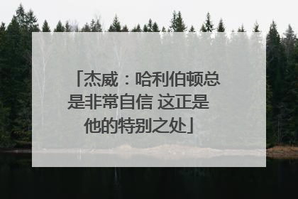 杰威：哈利伯顿总是非常自信 这正是他的特别之处