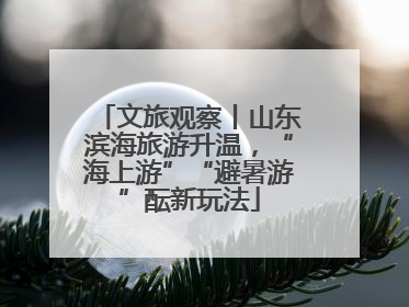 文旅观察丨山东滨海旅游升温，“海上游”“避暑游”酝新玩法