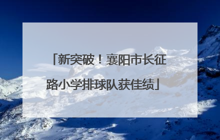 新突破！襄阳市长征路小学排球队获佳绩