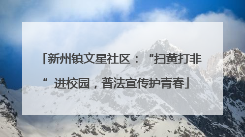 新州镇文星社区：“扫黄打非”进校园，普法宣传护青春