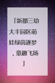 新都三幼大丰园区萌娃绿茵逐梦，童趣飞扬