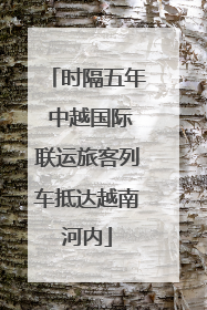 时隔五年 中越国际联运旅客列车抵达越南河内