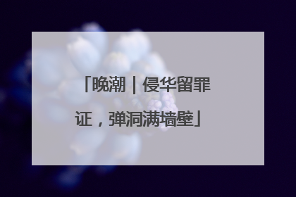 晚潮｜侵华留罪证，弹洞满墙壁