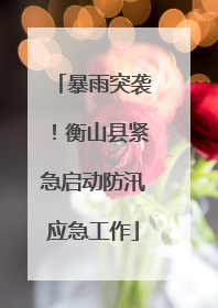 暴雨突袭！衡山县紧急启动防汛应急工作
