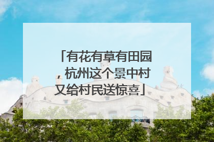 有花有草有田园，杭州这个景中村又给村民送惊喜